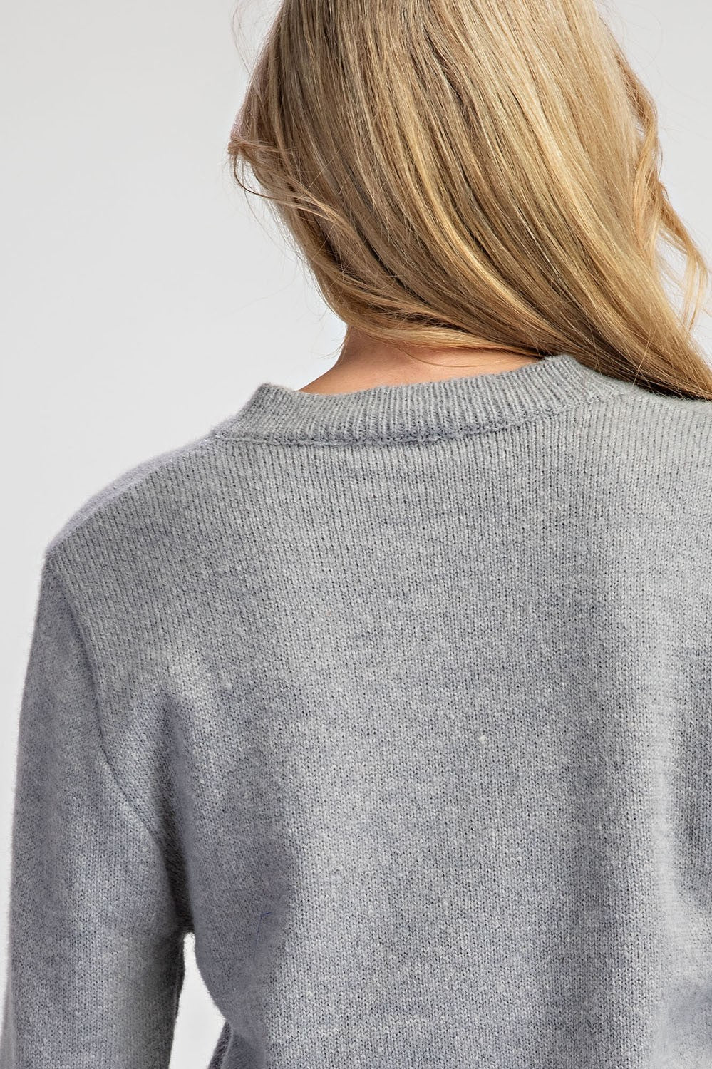 Heather Grey Bow Sweater