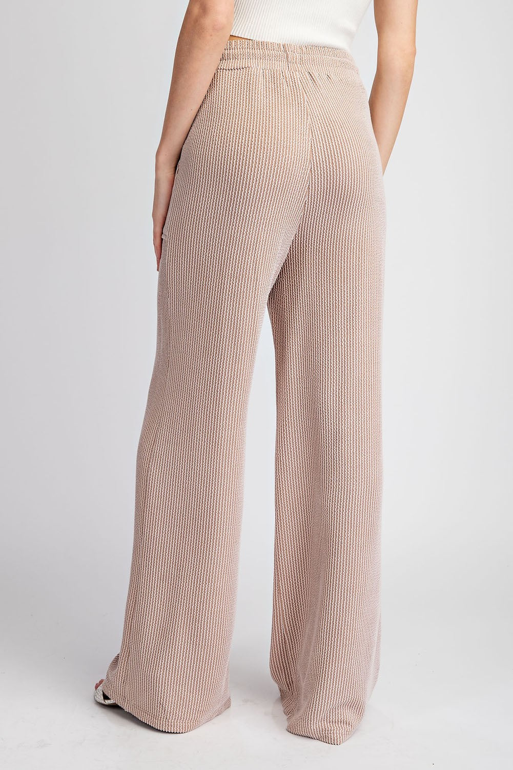 Textured Drawstring Pants