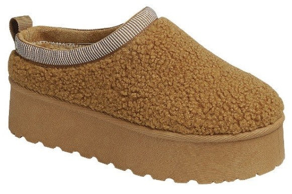 Teddy Platform Mule Slipper