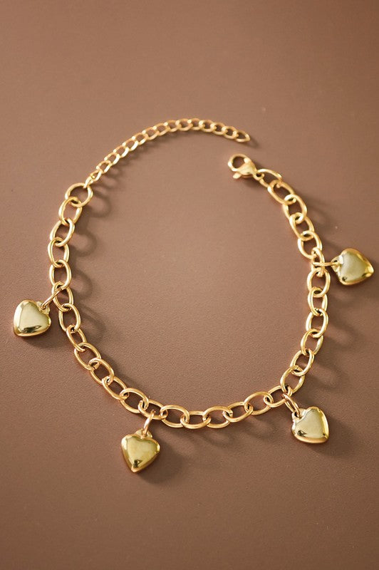 Heart Charm Bracelet