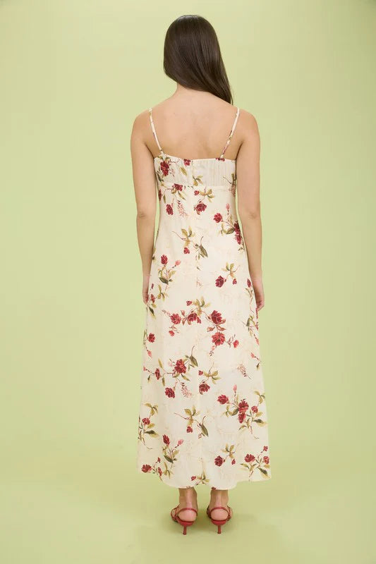 Romantic Floral Midi Dress