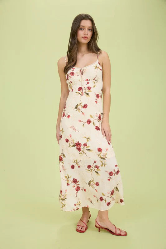 Romantic Floral Midi Dress