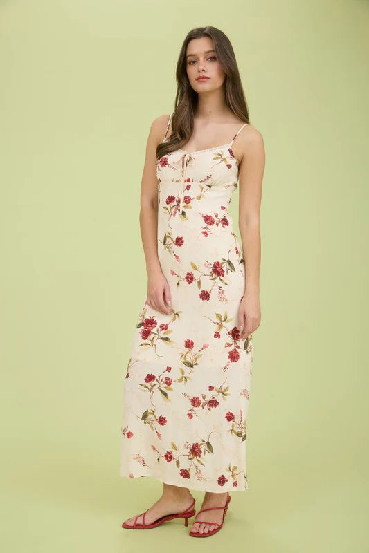 Romantic Floral Midi Dress