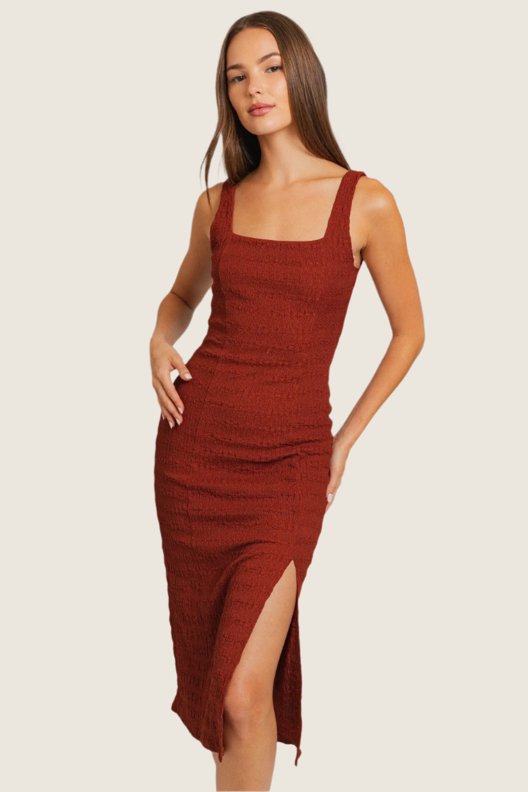 Brick Sienna Tank Midi Dress