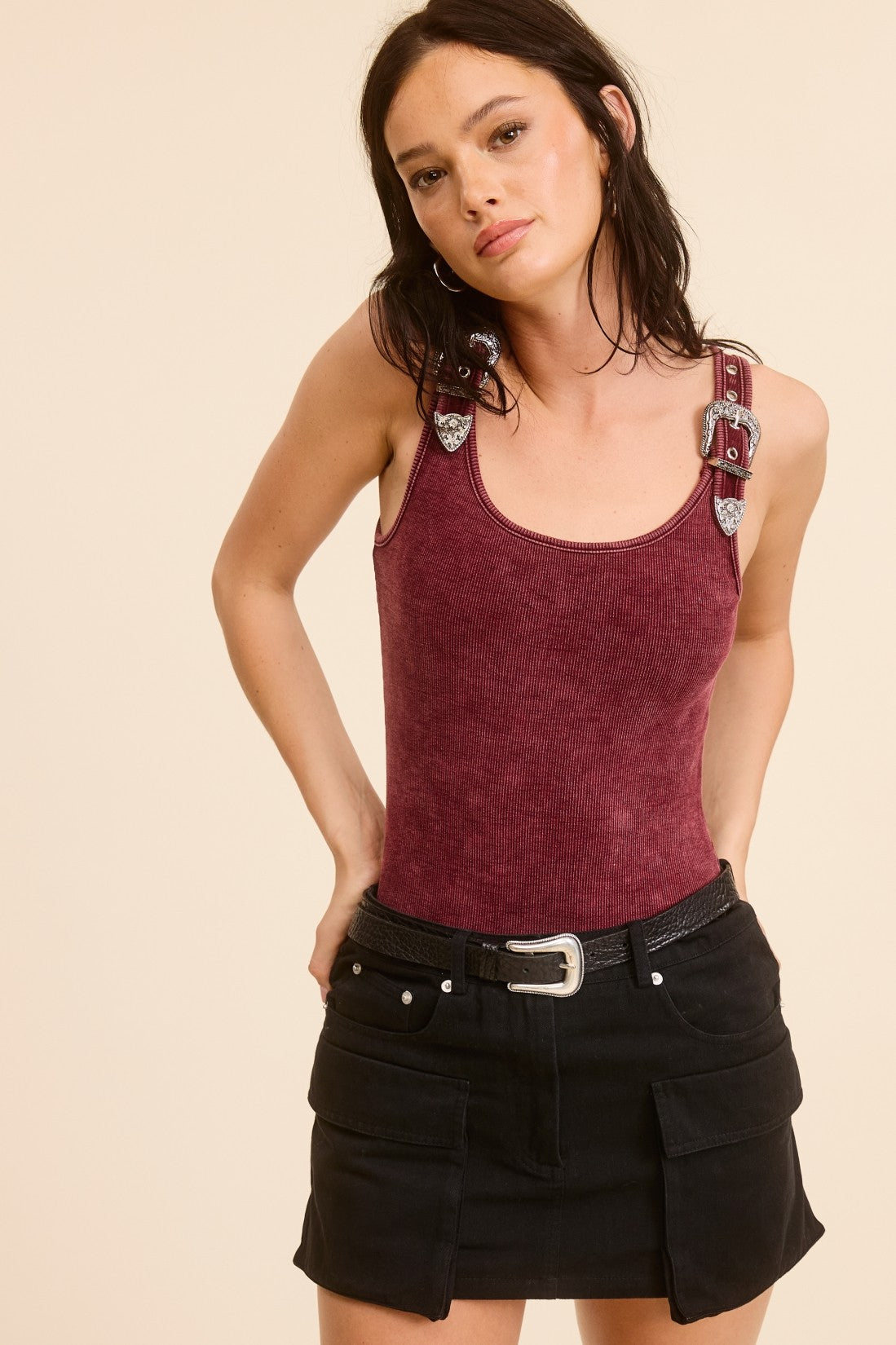 Western Buckle Tank Top