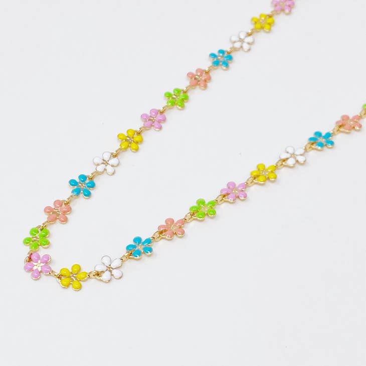 Mix Color Flower Necklace