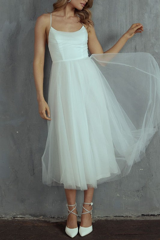 Tulle Ballerina Midi Dress (Shipping Only)