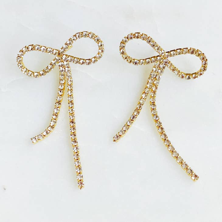Crystal Bow Earrings