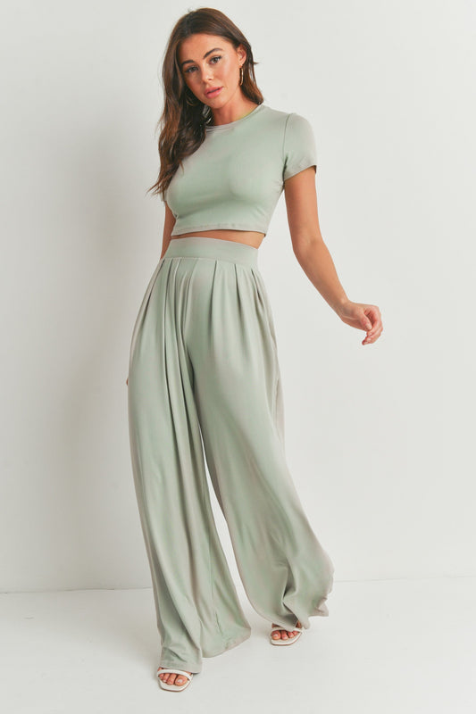 Ribbed Long Pant Set