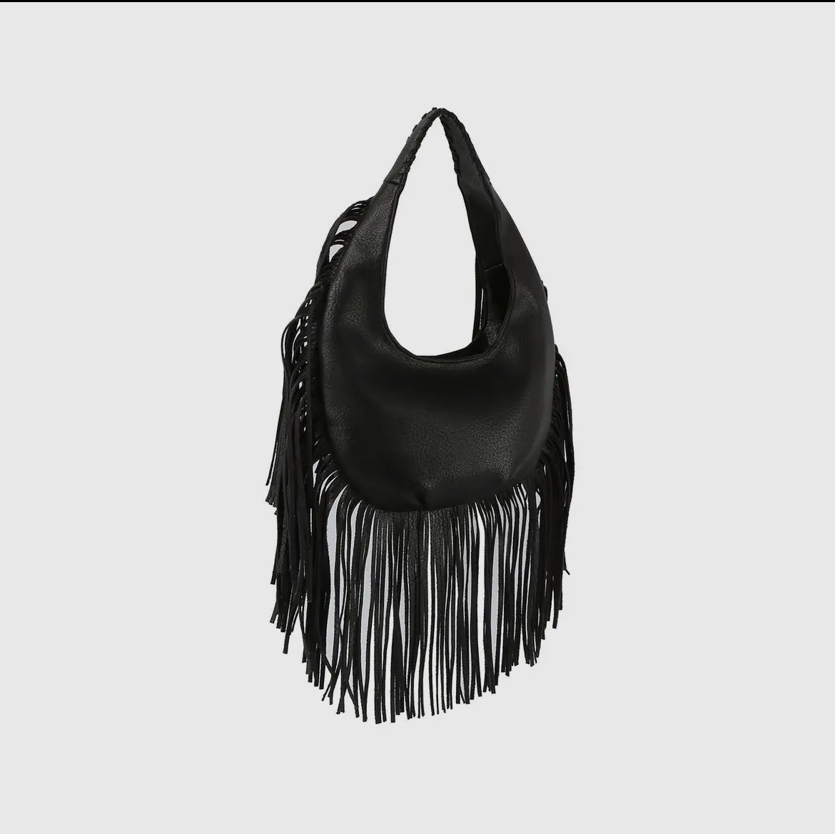 Fringe Vegan Leather Handbag