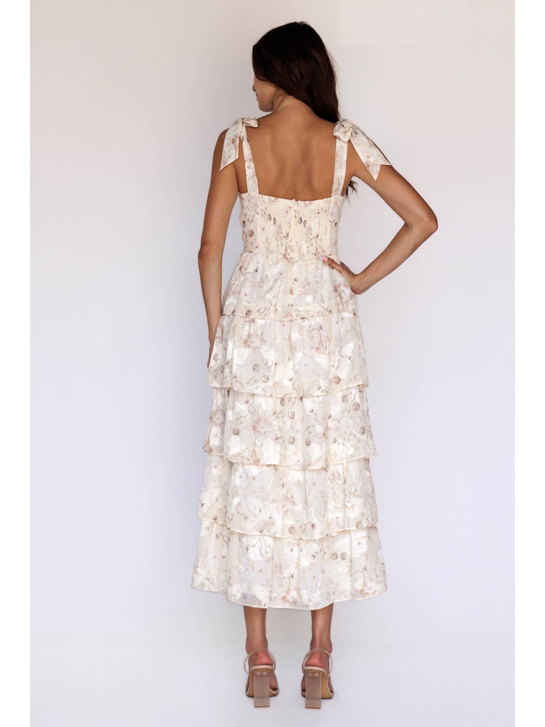 Tiered Ruffle Floral Maxi Dress