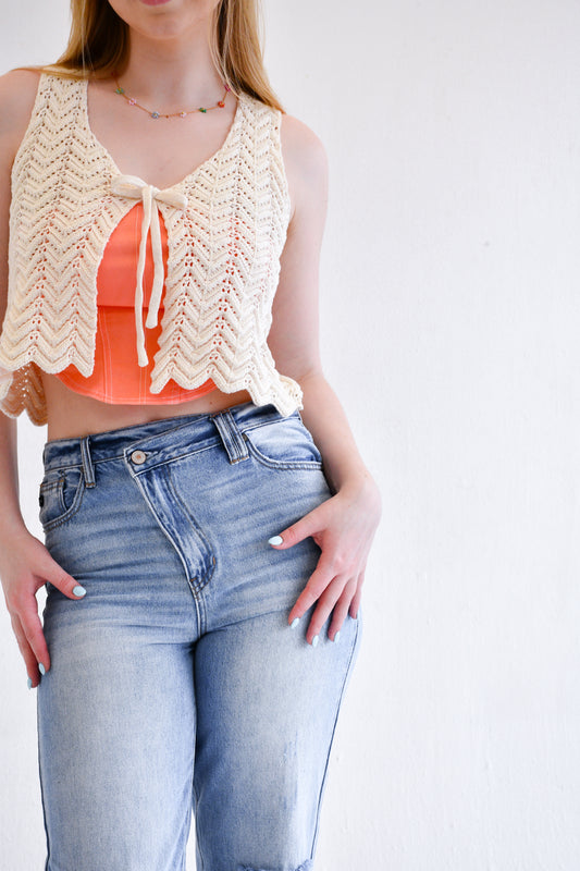 Crochet Tie Vest Top