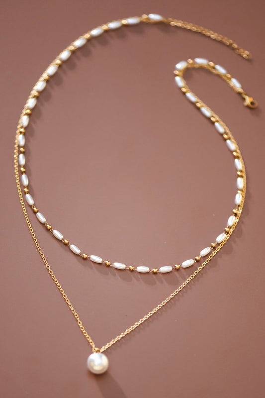 Double Layer Pearl Necklace