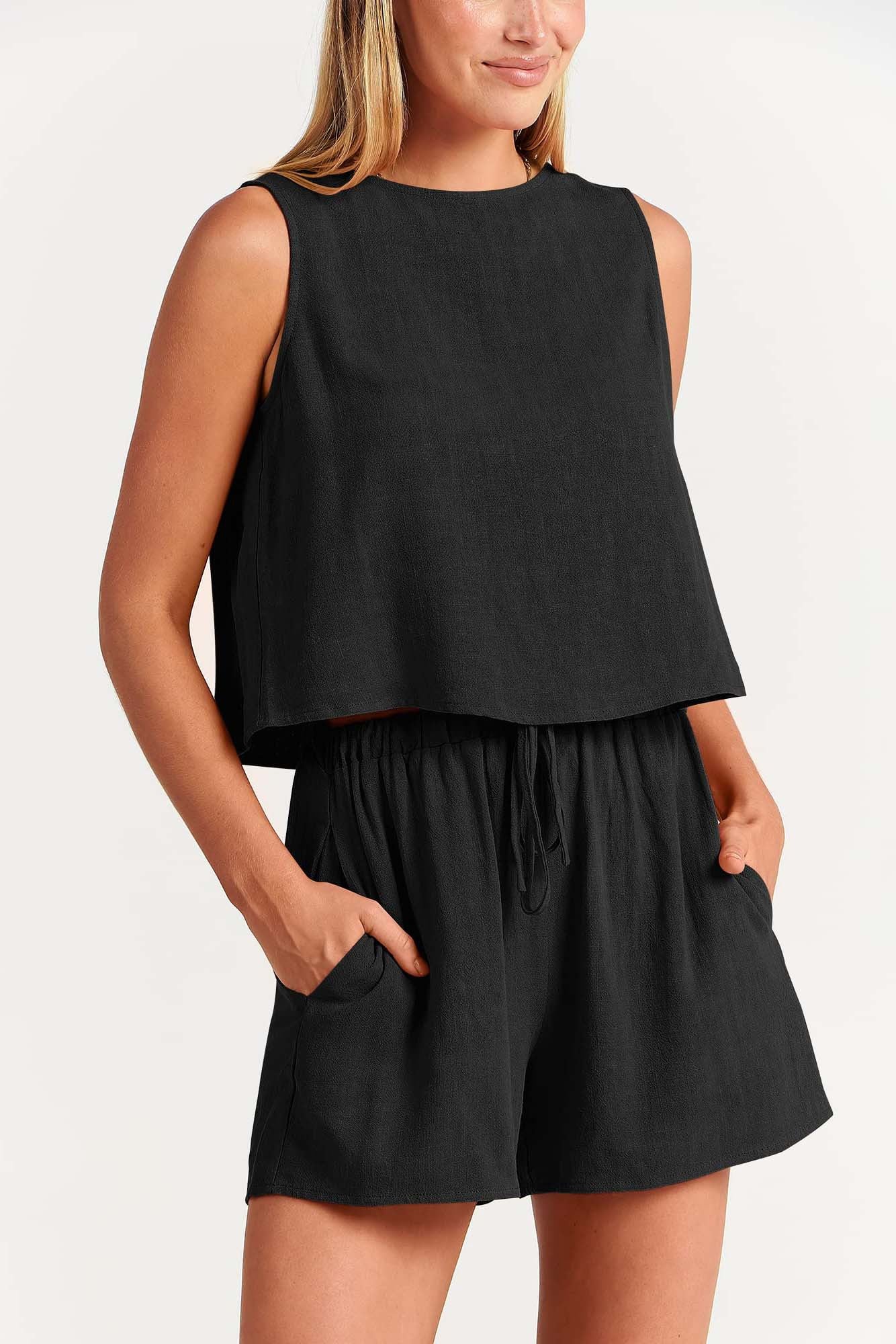 Paloma Linen Shorts Set
