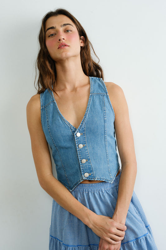 Denim Adjustable Vest