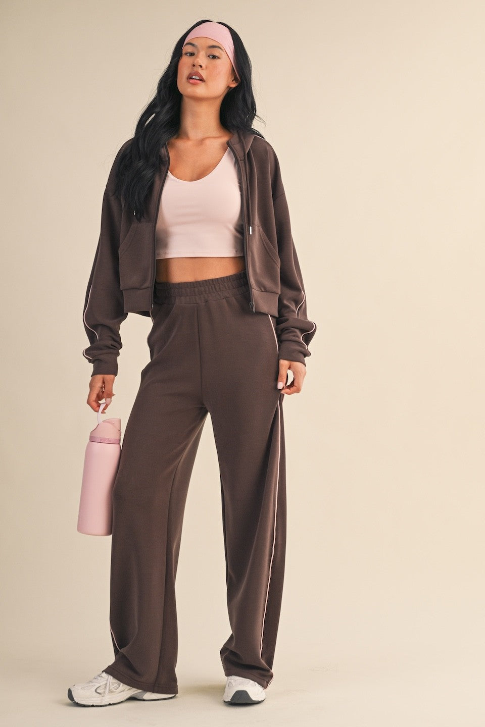 Softer Athletic Piping Zip Up Hoodie