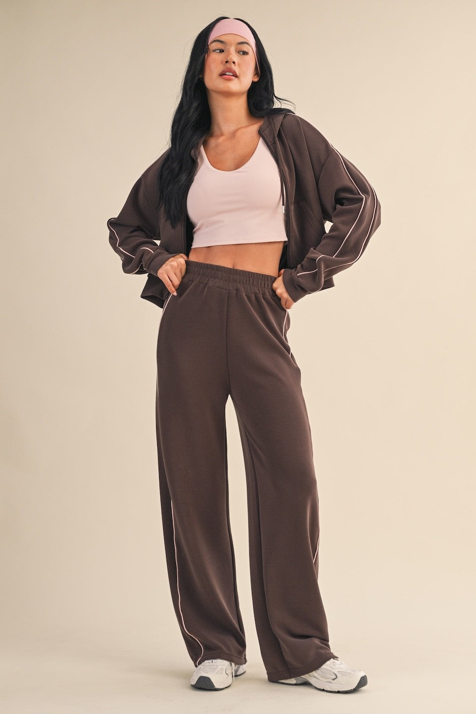 Softer Athletic Piping Zip Up Hoodie