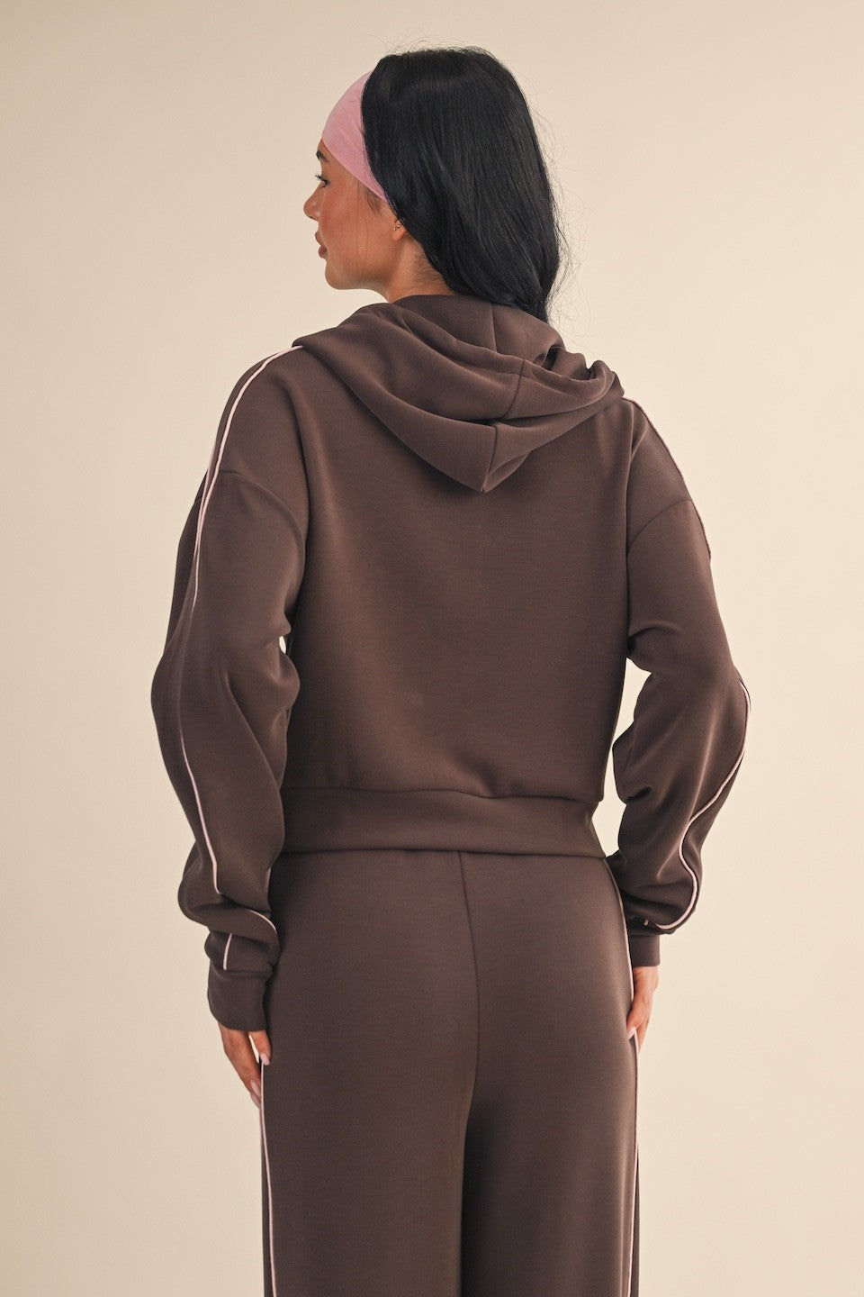 Softer Athletic Piping Zip Up Hoodie