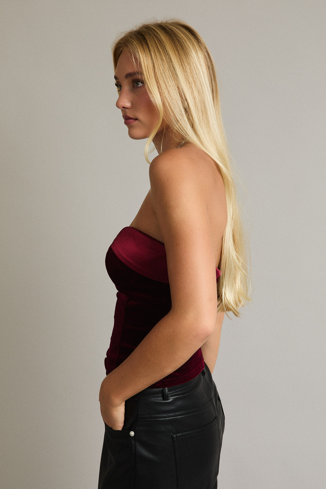 Velvet Bustier Top