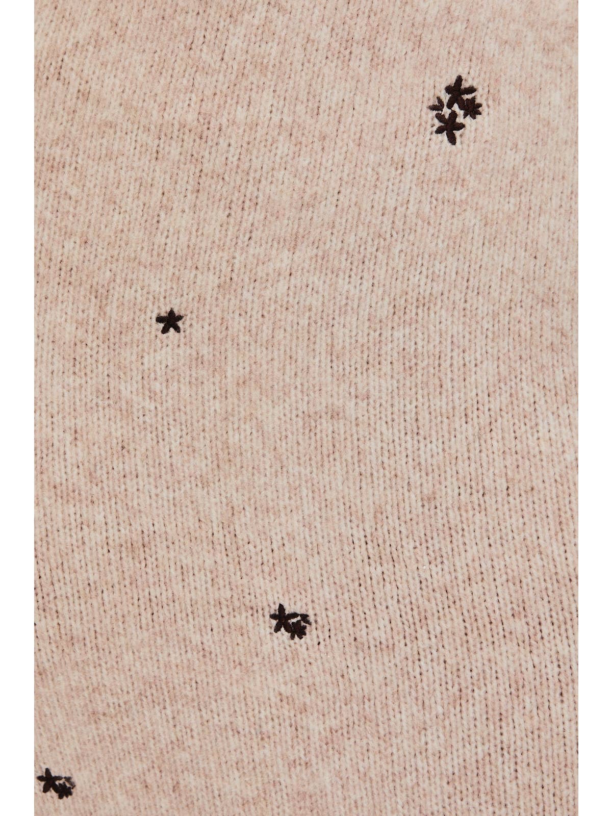 Mock Neck Sweater Embroidered Set