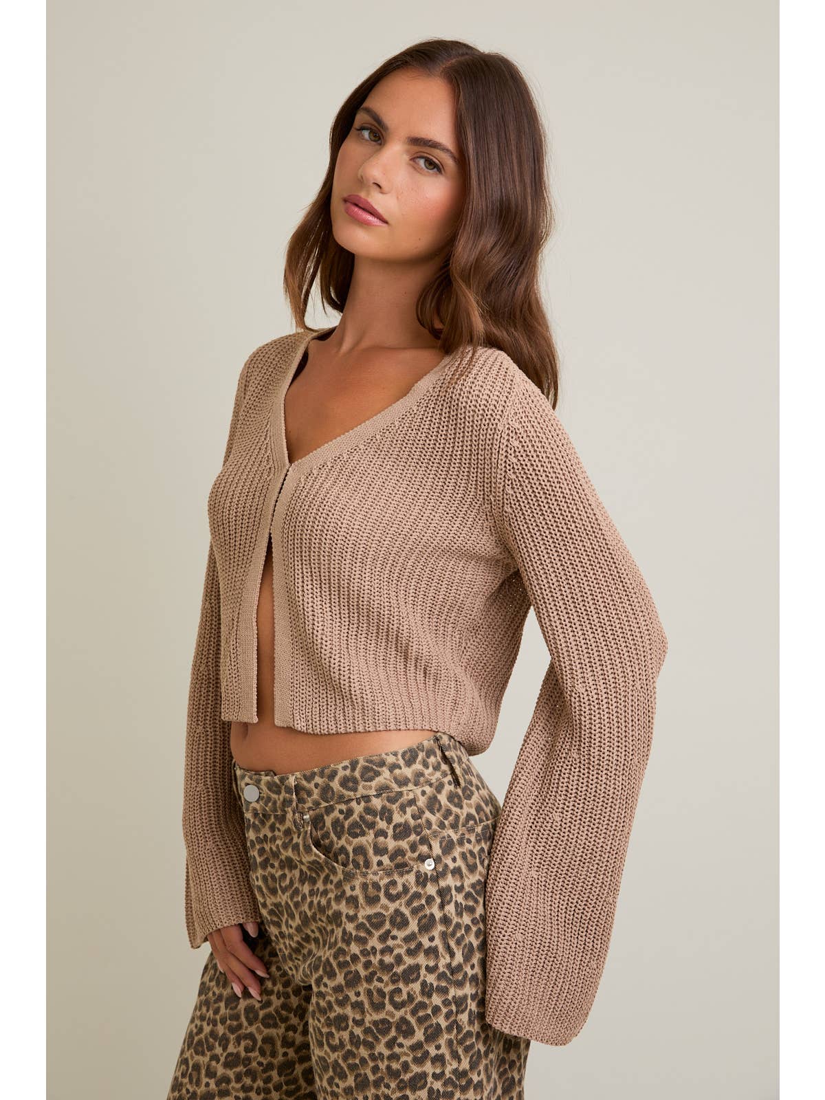Bell Sleeve Cardigan Top