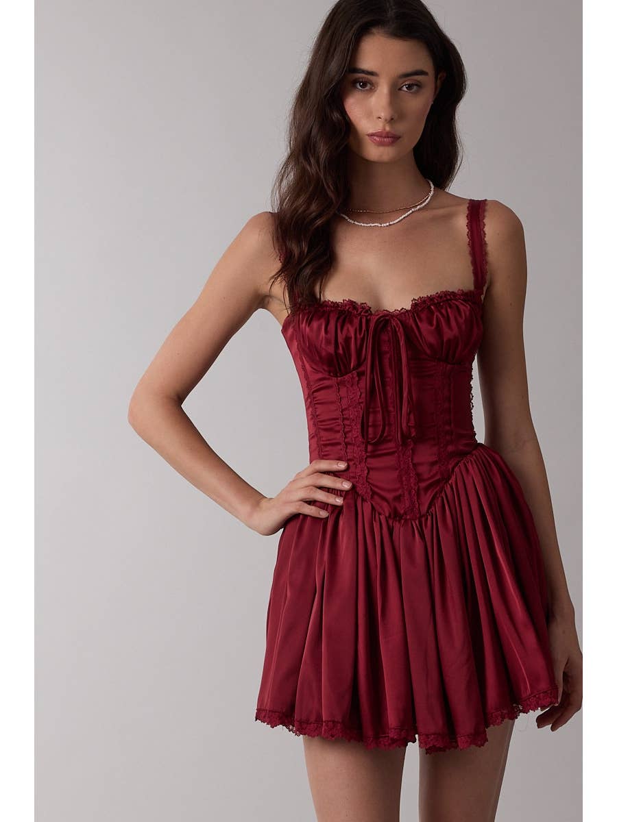 Satin Corset Mini Dress