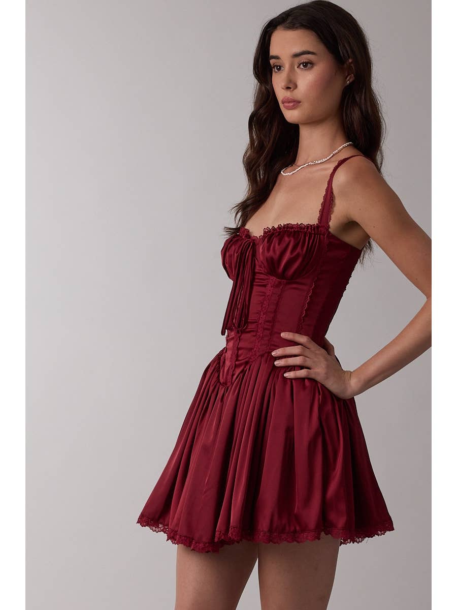 Satin Corset Mini Dress