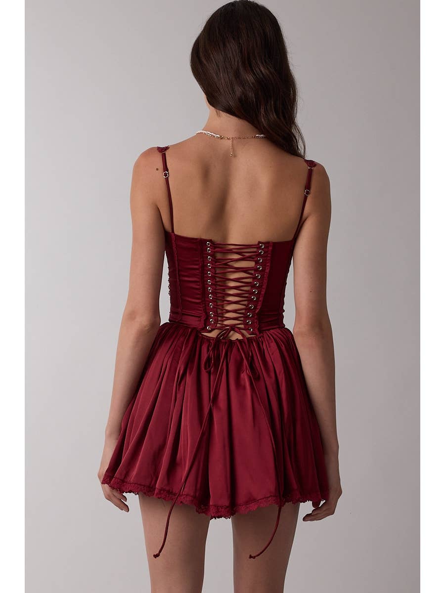 Satin Corset Mini Dress