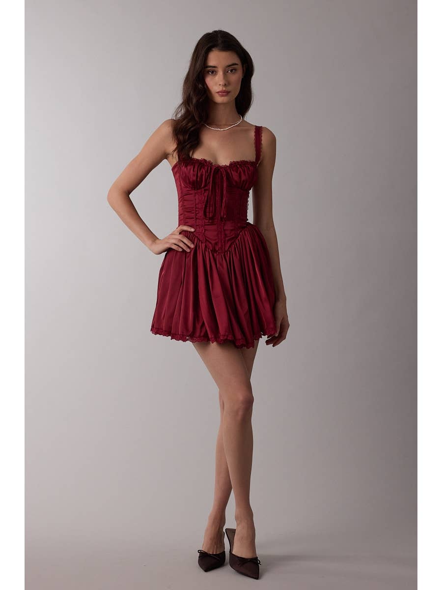 Satin Corset Mini Dress