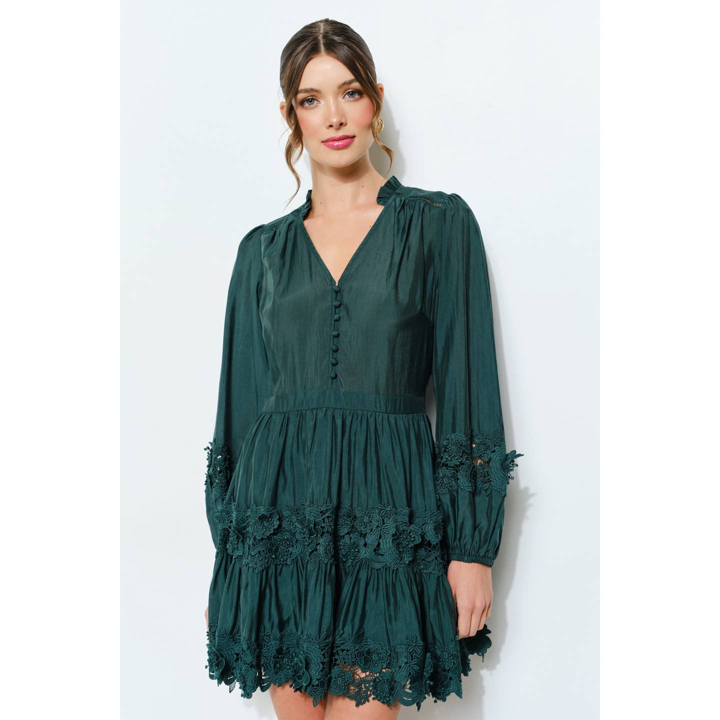 Floral Lace Long Sleeve Dress