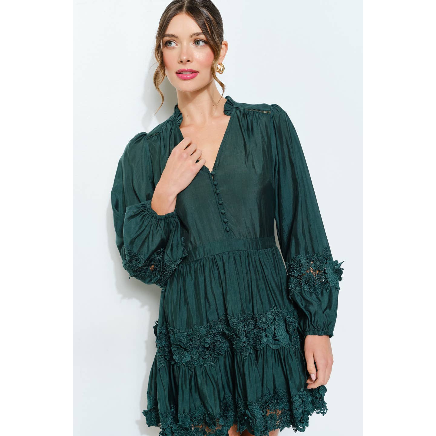 Floral Lace Long Sleeve Dress