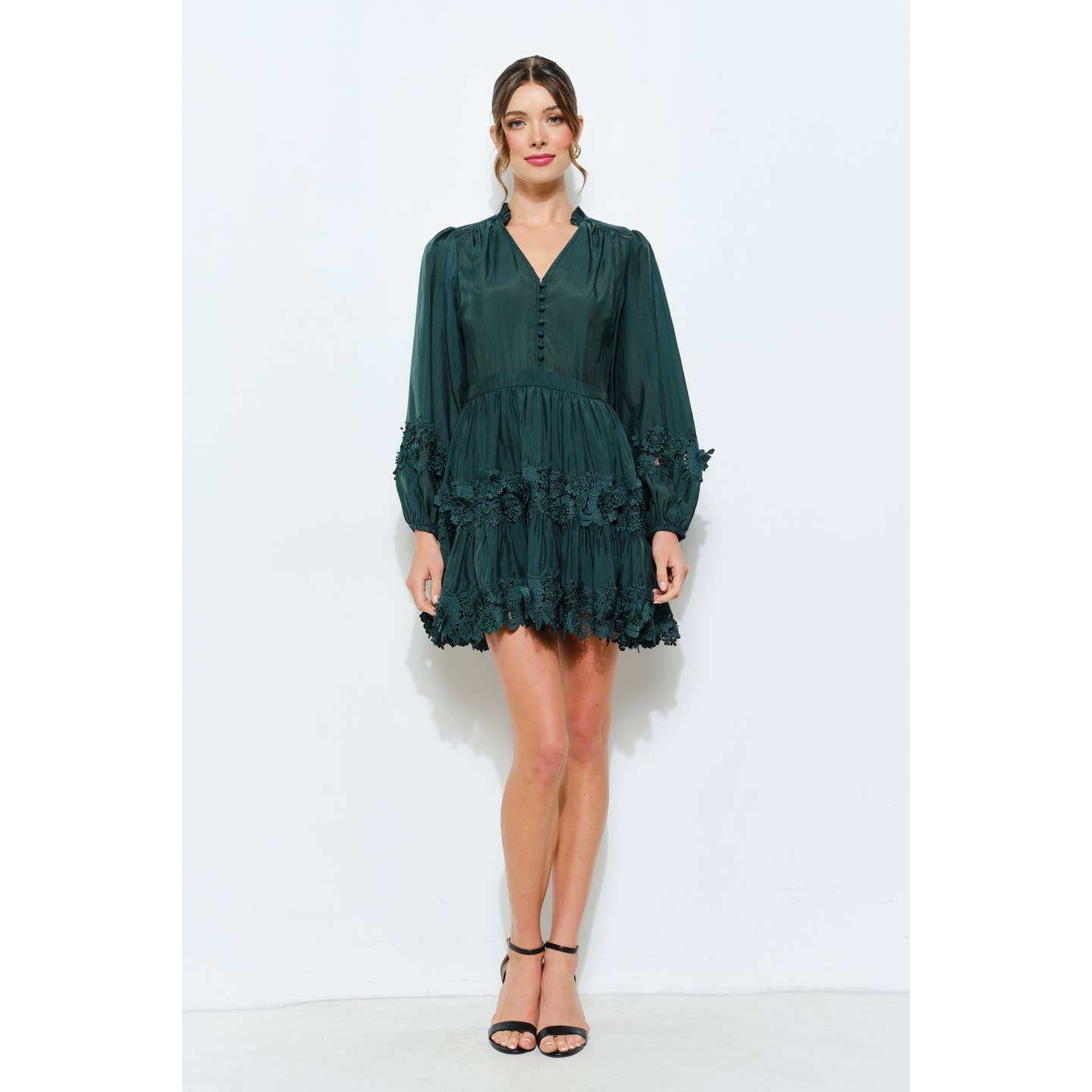 Floral Lace Long Sleeve Dress