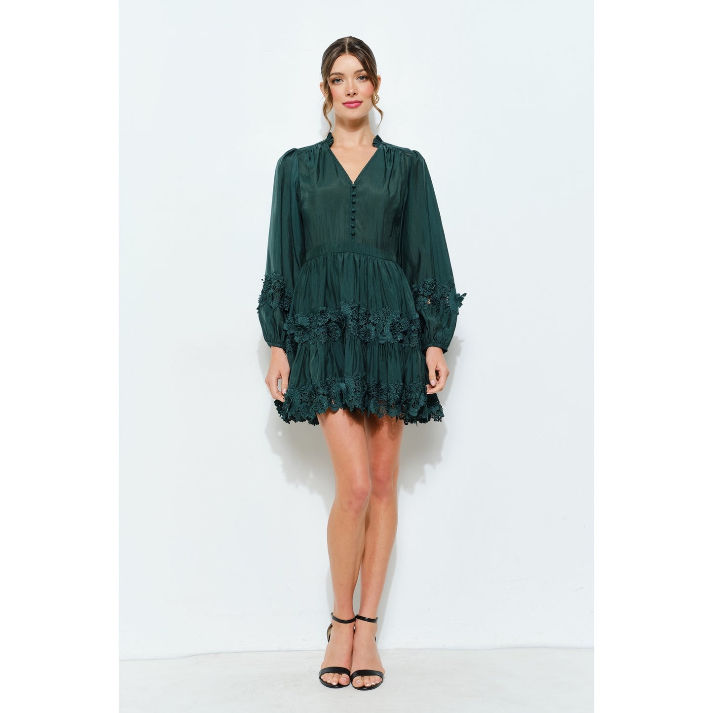 Floral Lace Long Sleeve Dress