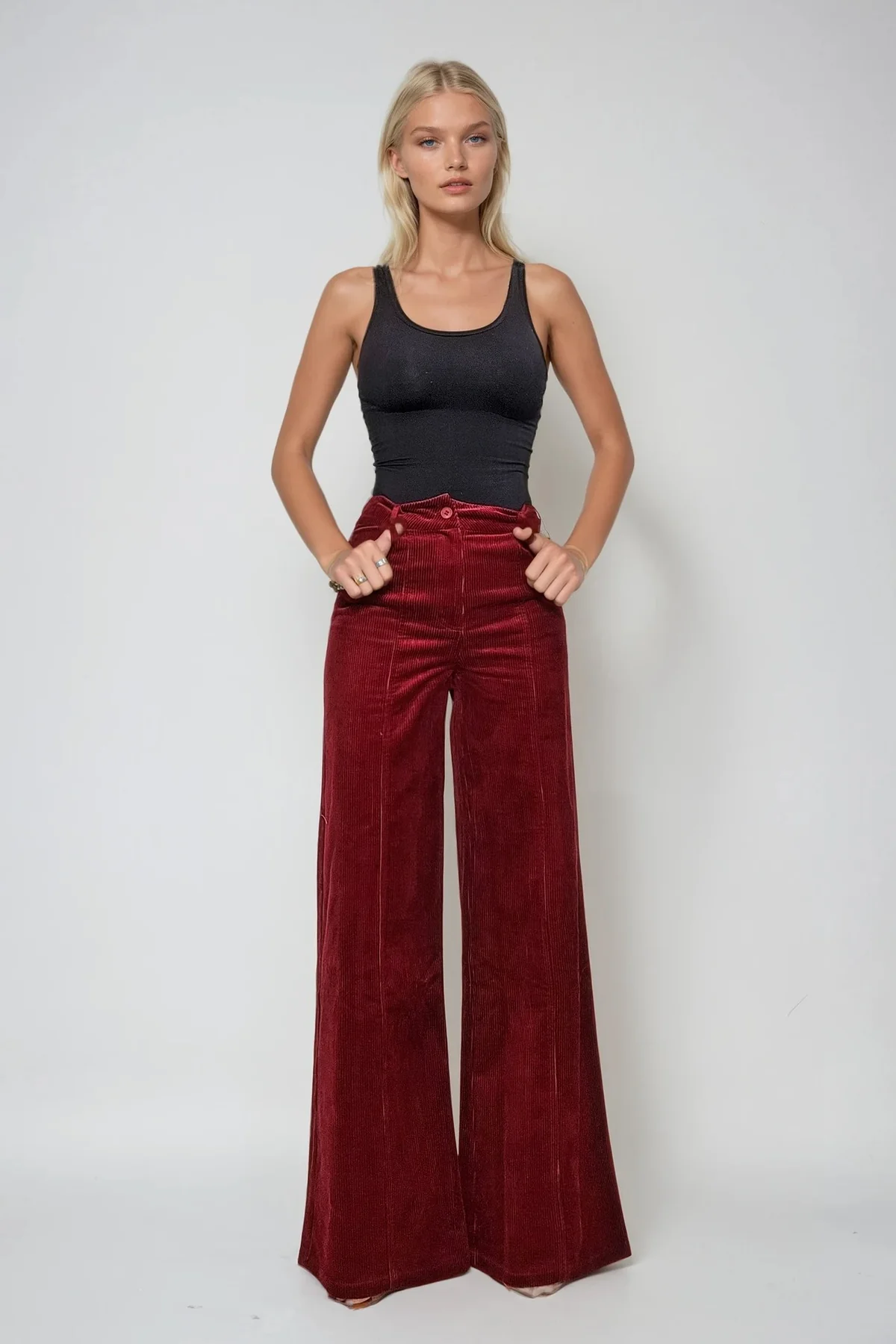 Burgundy Corduroy Pants