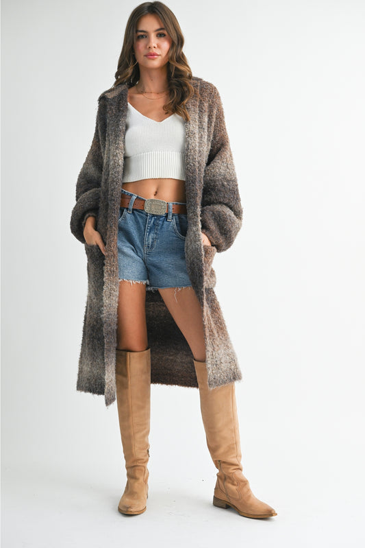 Hooded Cardigan Coat