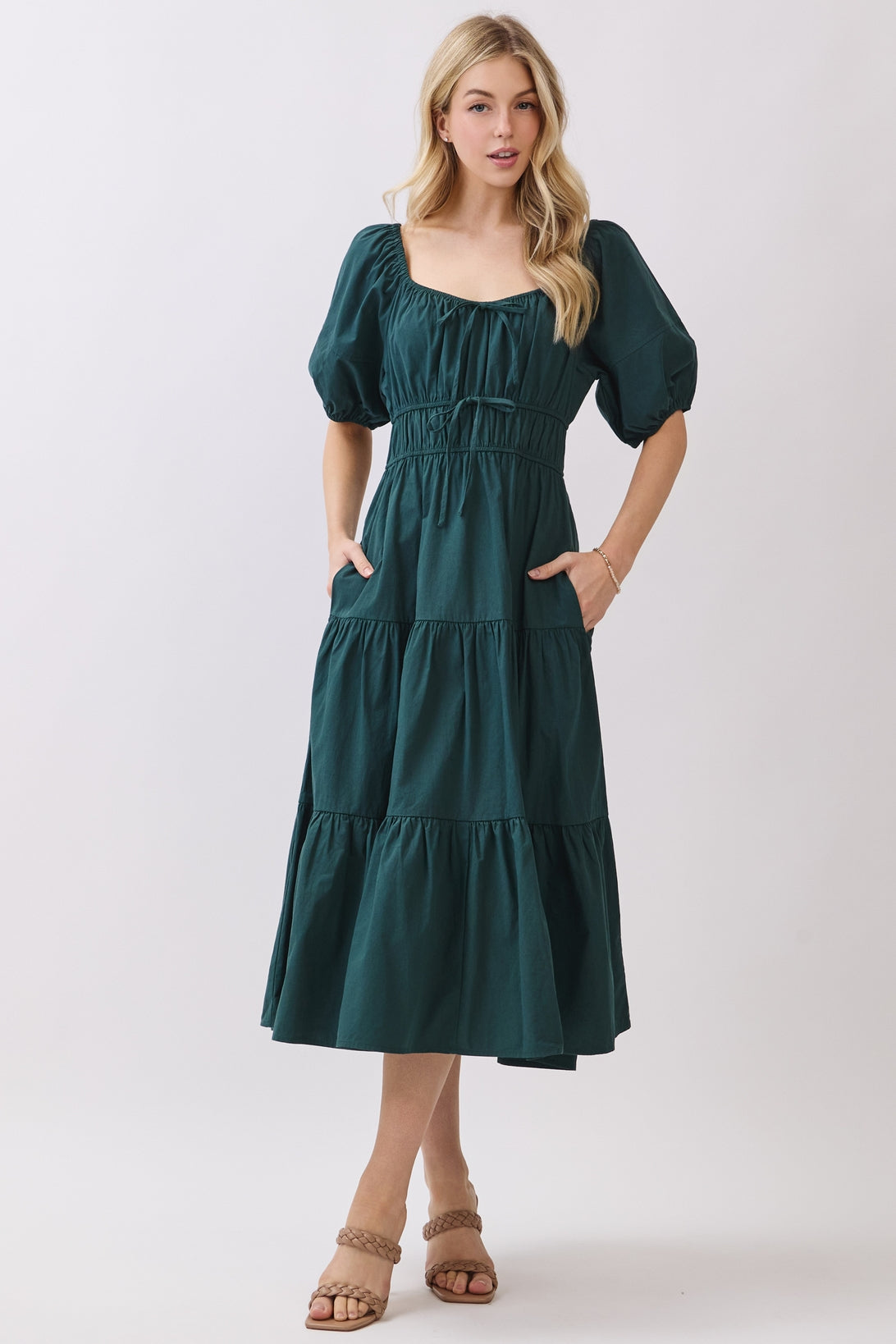 Forest Green Midi Dress