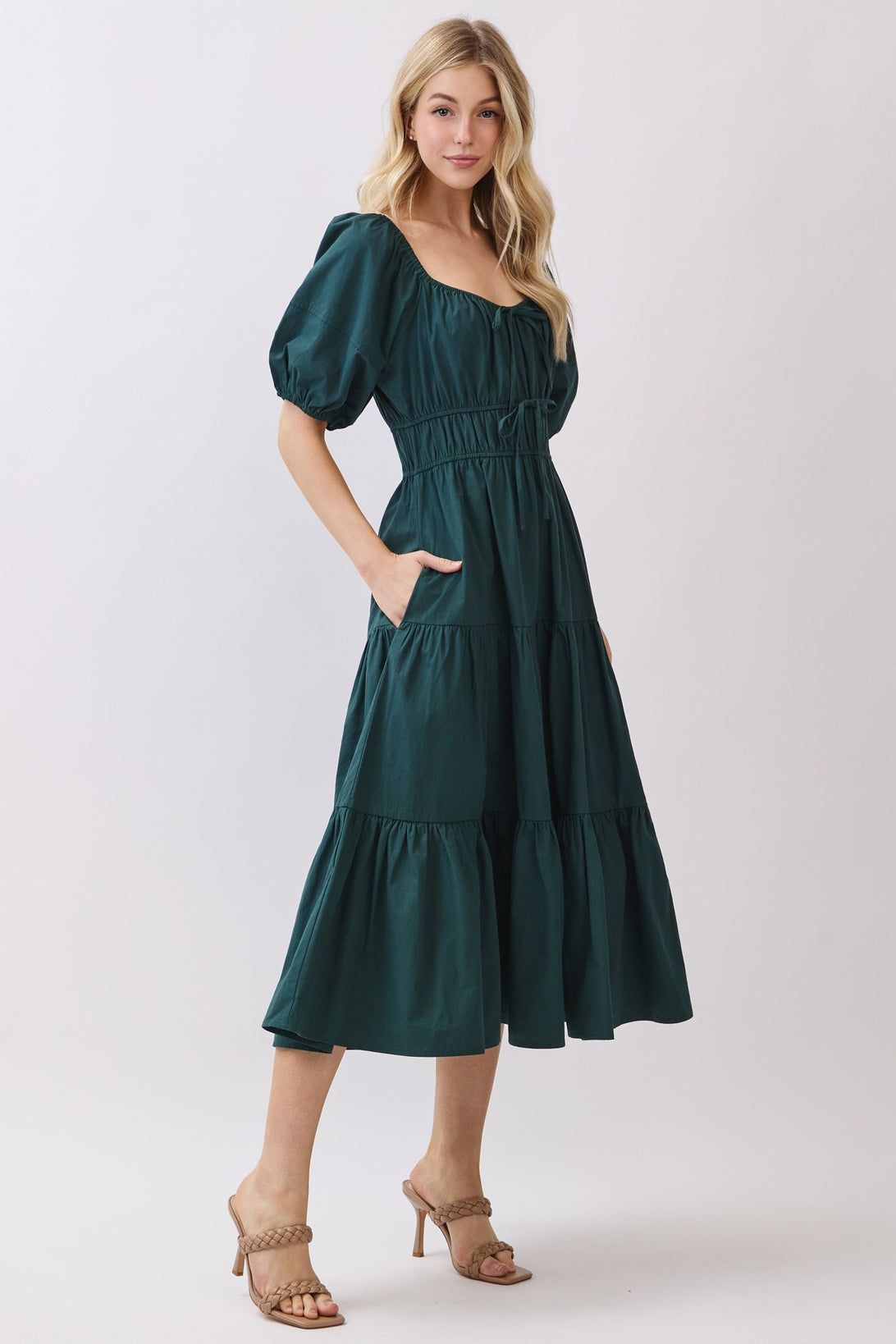 Forest Green Midi Dress