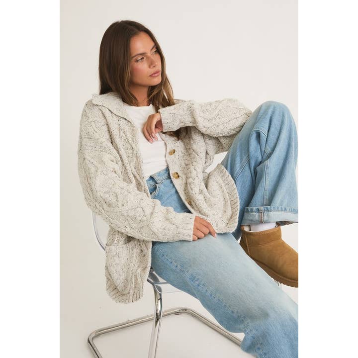 Chunky Cable Knit Cardigan