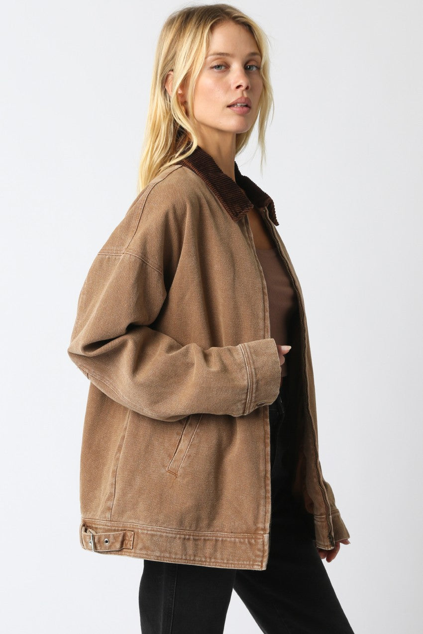 Brown Denim Barn Jacket