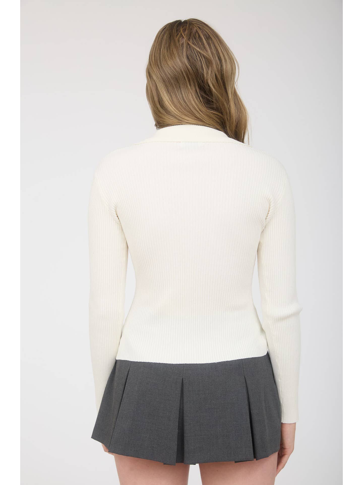 Collar & Hook Close Cardigan Top