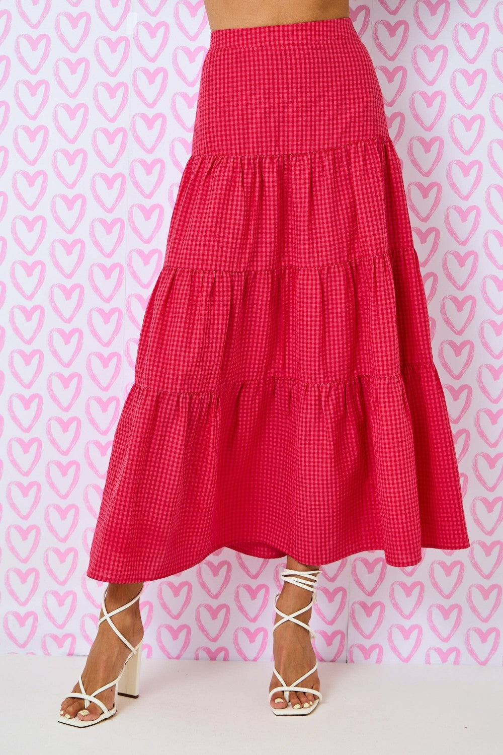 Red & Pink Gingham Skirt
