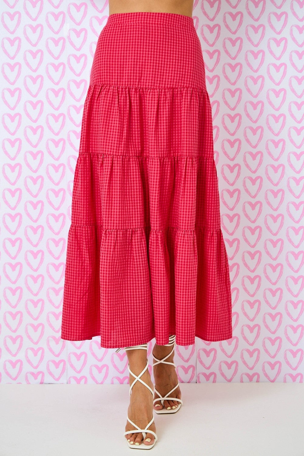Red & Pink Gingham Skirt