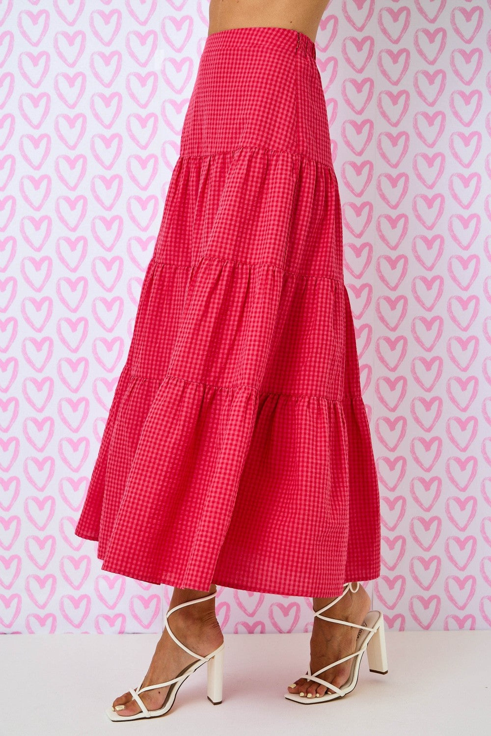 Red & Pink Gingham Skirt