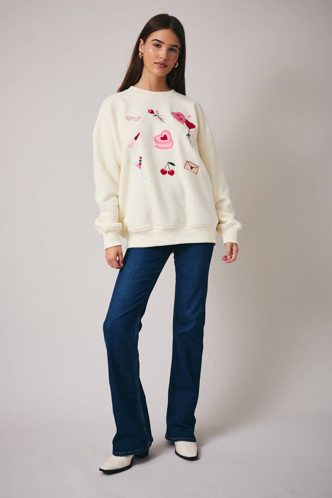 Valentines Embroidered Sweatshirt