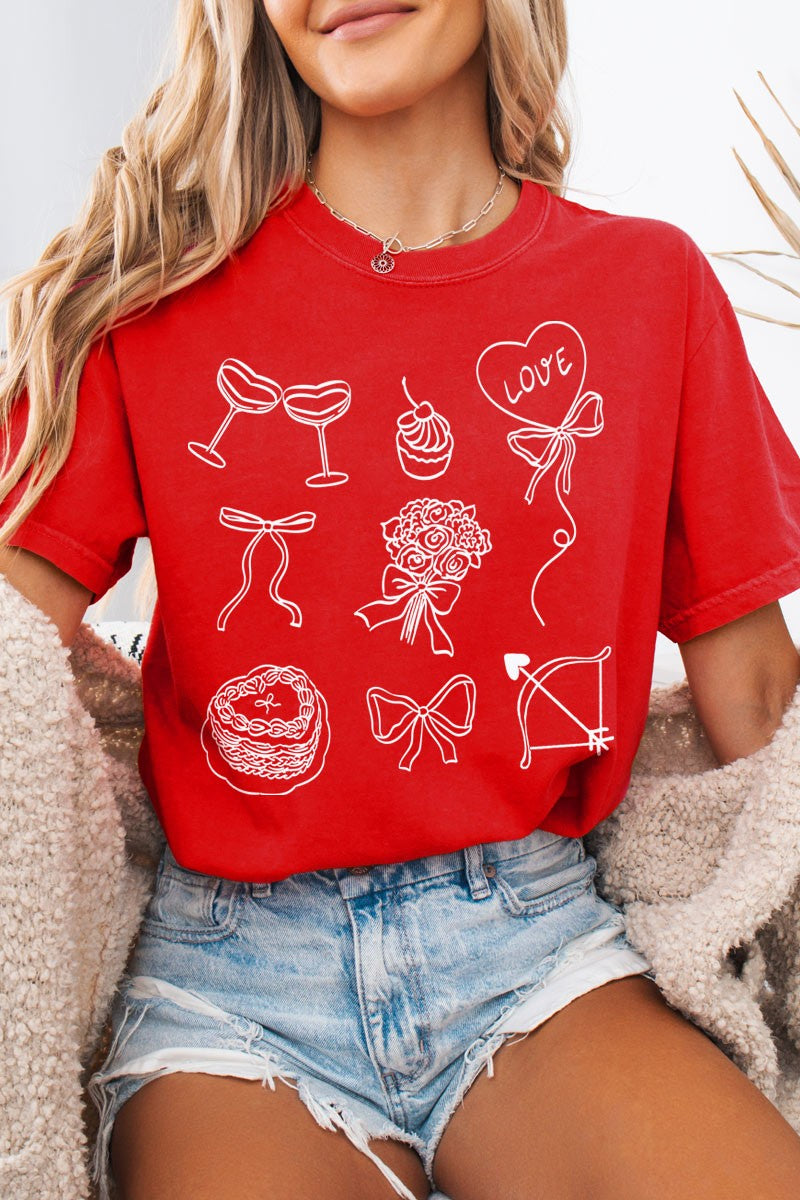 Valentine Doodles Tee