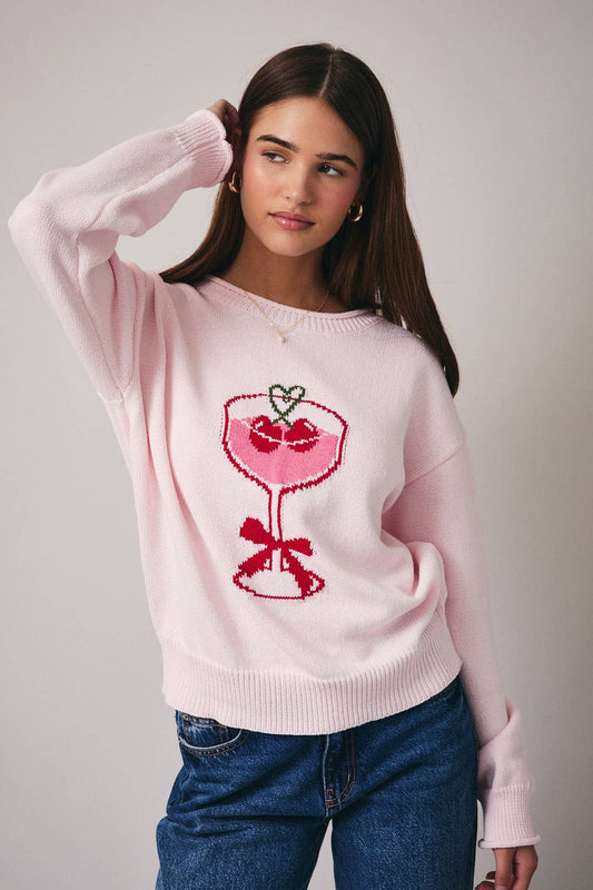 Cherry Martini Pink Sweater
