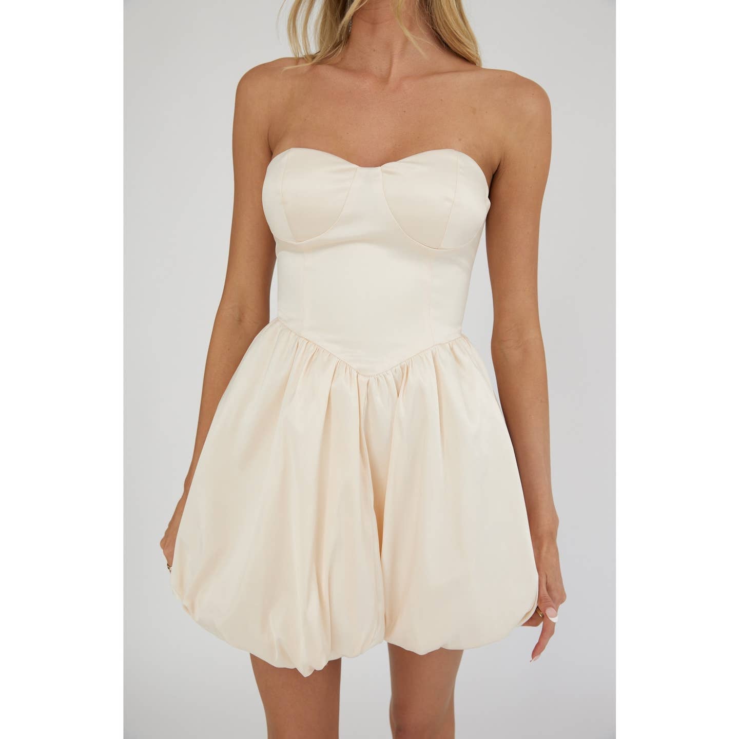 Satin Mini Bubble Dress