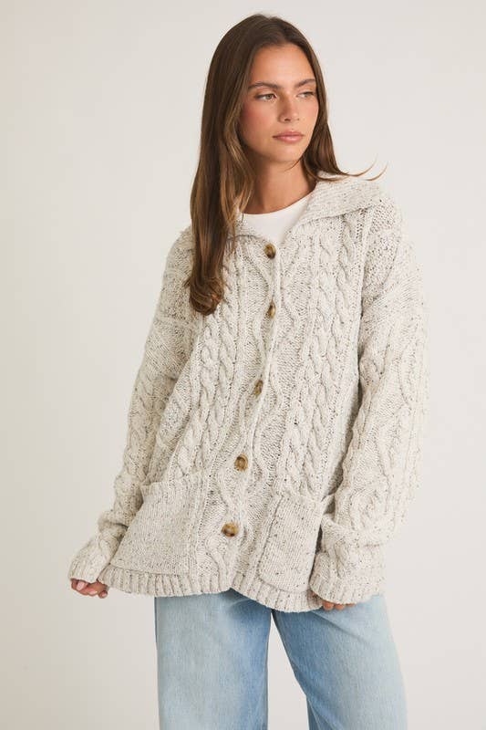 Chunky Cable Knit Cardigan