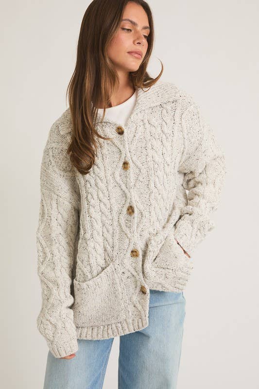 Chunky Cable Knit Cardigan