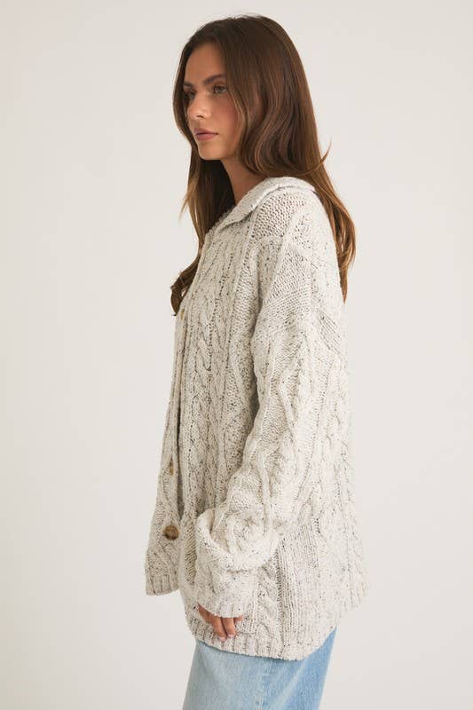Chunky Cable Knit Cardigan